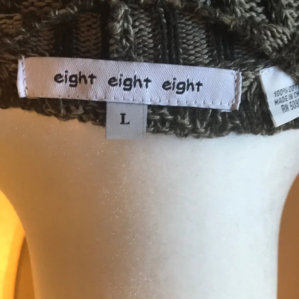 NEW Eight Eight Eight Patterned Cable Knit Sweater - Picture 5 of 5